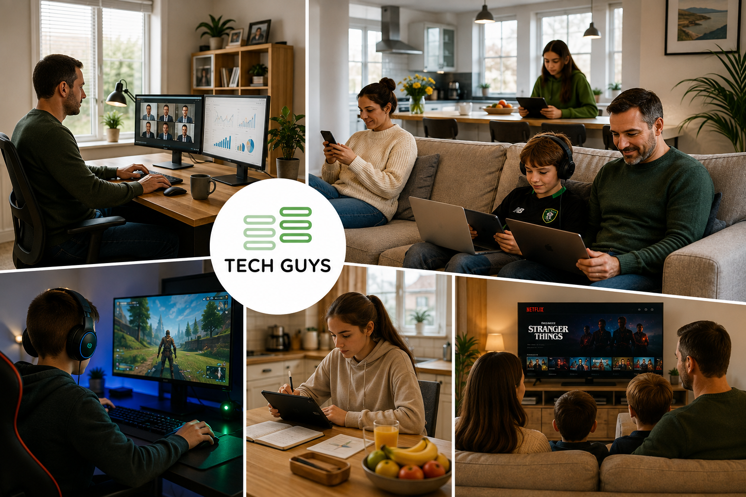 Reliable home WiFi for working, gaming, streaming and connected devices